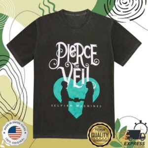Pierce The Veil Merch Store Selfish Machines Logo Heart Stack Tee