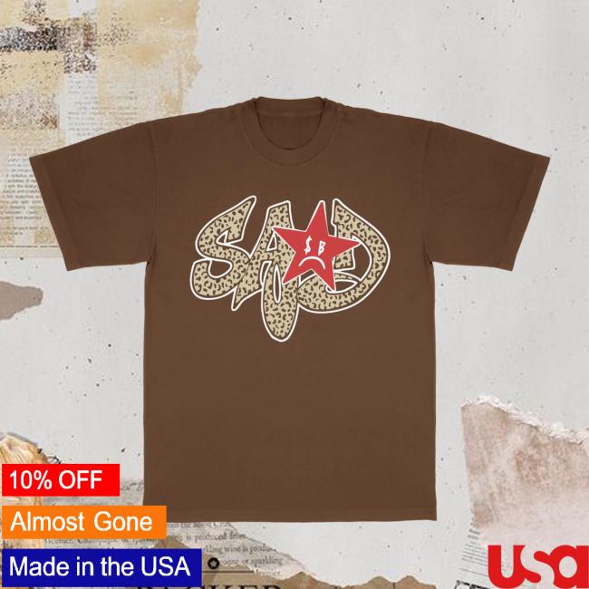 Sad Boyz Merch Store Sad Boyz Cheetah Brown Tee Sad Boyz Merch Store Sad Boyz Cheetah Brown Tee