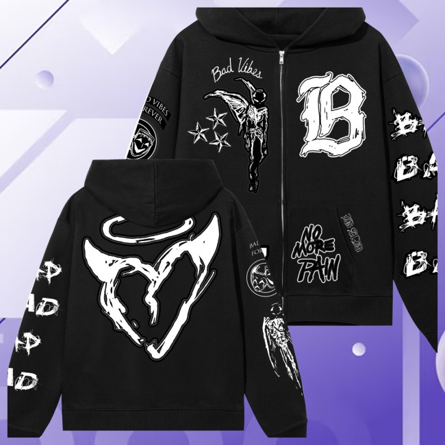 Xxxtentacion Store Merch No More Pain Zip Hoodie Xxxtentacion Store Merch No More Pain Zip Hoodie