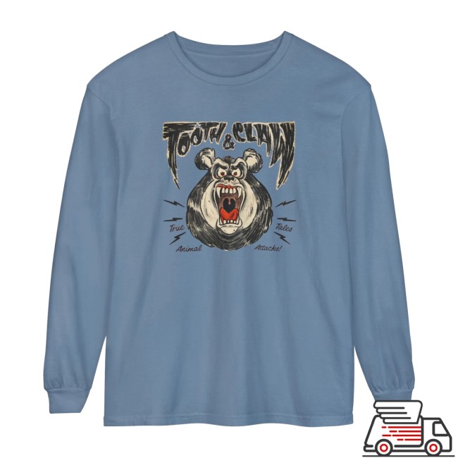 Tooth And Claw Podcast Store Merch Tooth &Claw Logo Long Sleeve Shirt Tooth And Claw Podcast Store Merch Tooth &Claw Logo Long Sleeve Shirt