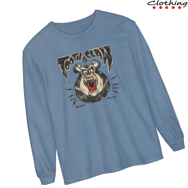 Tooth And Claw Podcast Store Merch Tooth &Claw Logo Long Sleeve Shirt Tooth And Claw Podcast Store Merch Tooth &Claw Logo Long Sleeve Shirt