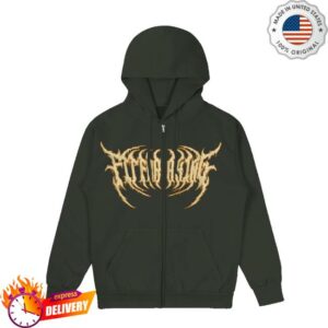Fit For A King Merch Store Puff Print Zip Hoodie