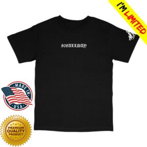 808 Allday Store Merch Shop 808 Allday Black Hibiscus Lei T-Shirt