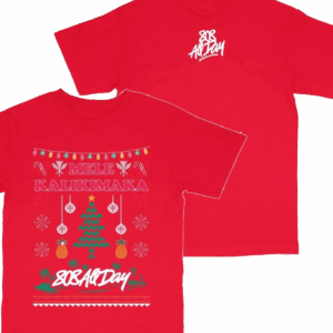 808 Allday Store Merch 808 Allday Red Mele Kalikimaka T-Shirt