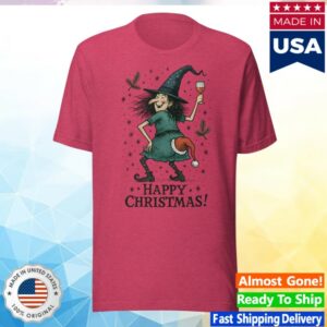 Radiant Art Shop Store Christmas Shirts, Funny Witch Xmas Tee