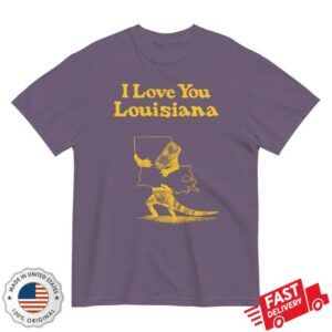 Dno Store Merch I Love You Louisiana Gold On Purple