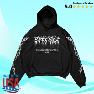 Merchnow Store Merch Stay Sick Clothing Kanji Chains Black Pullover