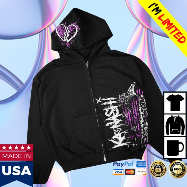 Merchnow Store Merch Kaonashi Heart Black Zip-Up Merchnow Store Merch Kaonashi Heart Black Zip-Up