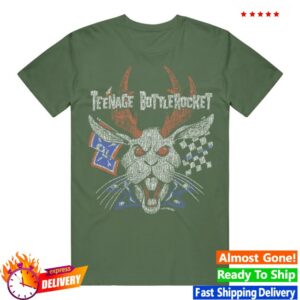 Biggerthankiss Store Merch Jackalope Vintage Print Moss T-Shirt