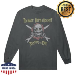 Biggerthankiss Store Merch Skate Or Die Vintage Print Pepper Long Sleeve