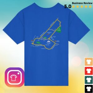 E-Train Store Merch Tralee City On The Map Front & Back Double Graphic Tee