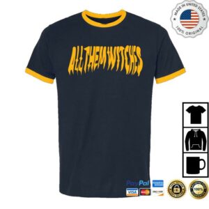 All Them Witches Merch Store Navy Drip Ringer Tee