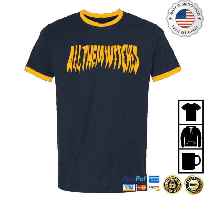 All Them Witches Merch Store Navy Drip Ringer Tee All Them Witches Merch Store Navy Drip Ringer Tee