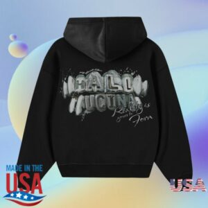 Hallucina Store Merch Black Chrome Hoodie