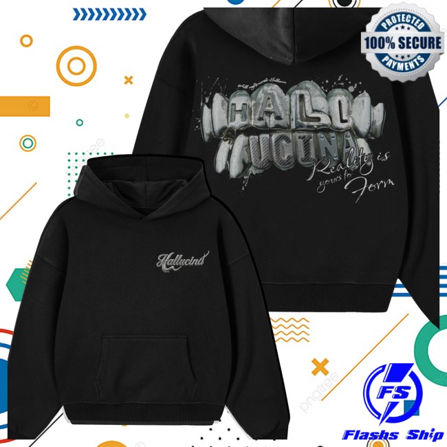 Hallucina Store Merch Black Chrome Hoodie Hallucina Store Merch Black Chrome Hoodie