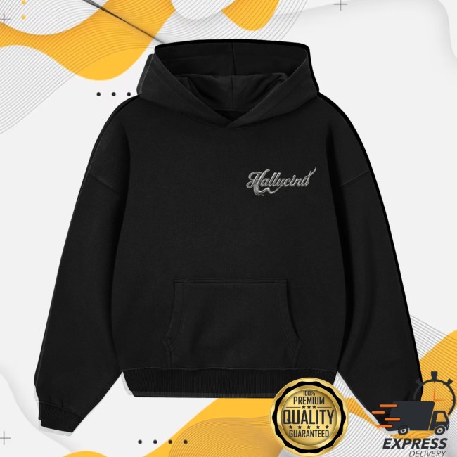 Hallucina Store Merch Black Chrome Hoodie Hallucina Store Merch Black Chrome Hoodie