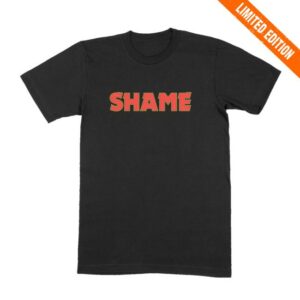 Shame Merch Store Shame Red Logo T-Shirt Black