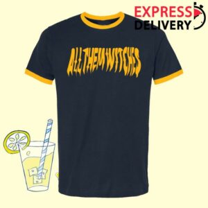 All Them Witches Store Merch Navy Drip Ringer Tee