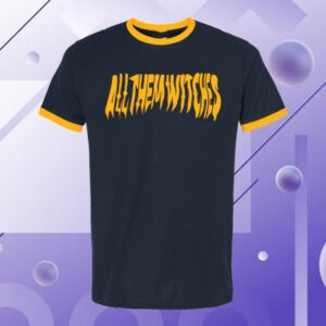 All Them Witches Store Merch Navy Drip Ringer Tee