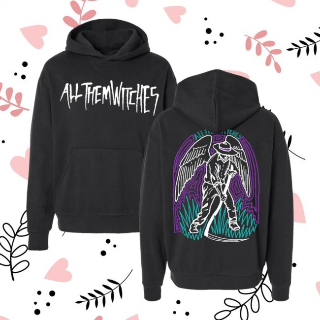 All Them Witches Store Merch Reaper Black Hoodie All Them Witches Store Merch Reaper Black Hoodie