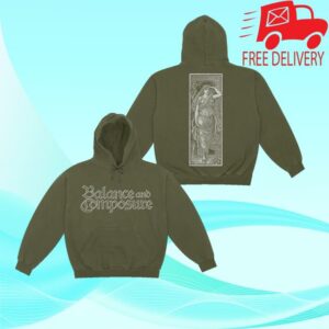 Balance & Composure Merch Store Woodcut Green Pullover Hoodie