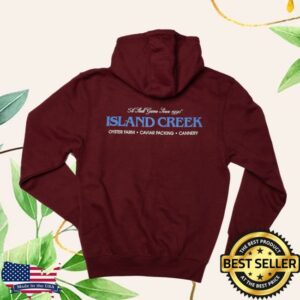 Island Creek Oysters Store Merch Island Creek Burgundy Shell Game Zip-Up Hoodie