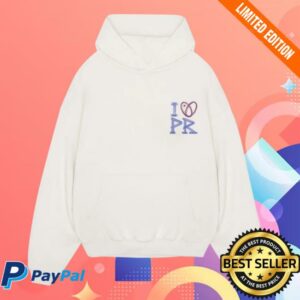 Rauw Alejandro Merch Store I Heart  Rauw Hoodie Off White