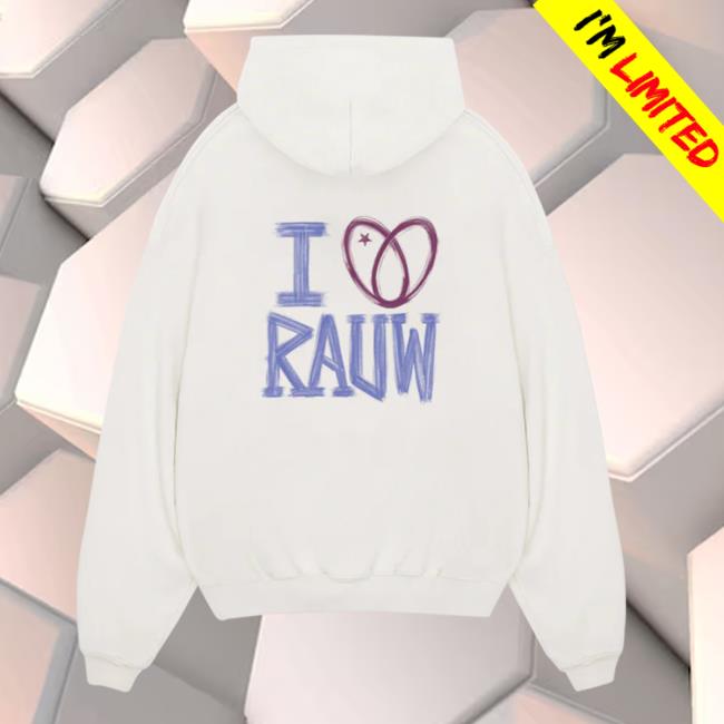 Rauw Alejandro Merch Store I Heart Rauw Hoodie Off White Rauw Alejandro Merch Store I Heart Rauw Hoodie Off White