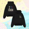 kenny Rauw Alejandro Merch Store I Heart Rauw Hoodie Blackaa