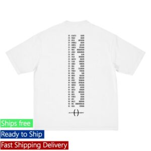 Playboi Carti Store Merch Antagonist Tour 2.0 White Tour T-Shirt