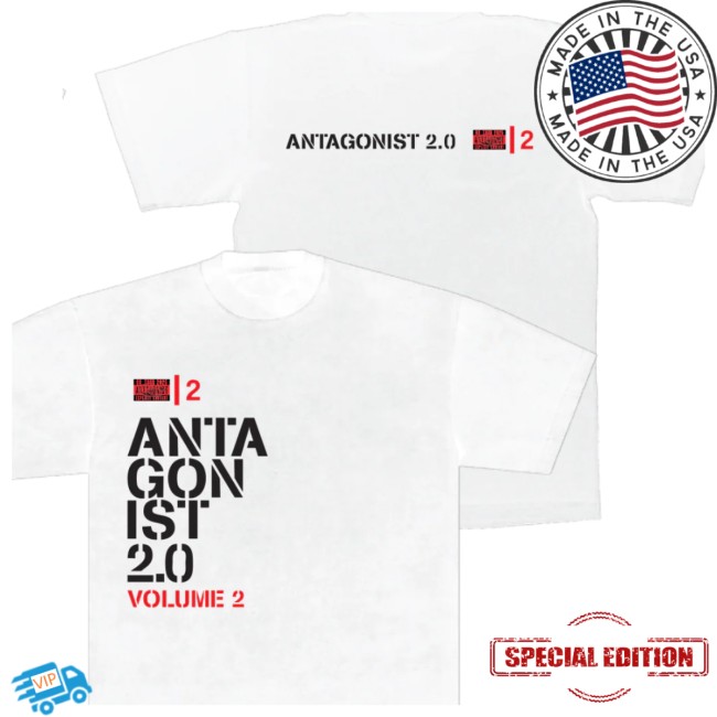 Playboi Carti Store Merch Antagonist 2.0 Vol 2 White T-Shirt Playboi Carti Store Merch Antagonist 2.0 Vol 2 White T-Shirt