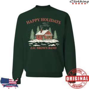 Zac Brown Band Store Merch Holiday Cabin Crewneck Sweatshirt