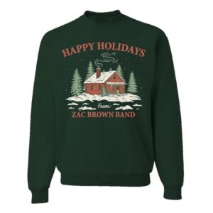 Zac Brown Merch Store Holiday Cabin Crewneck Sweatshirt