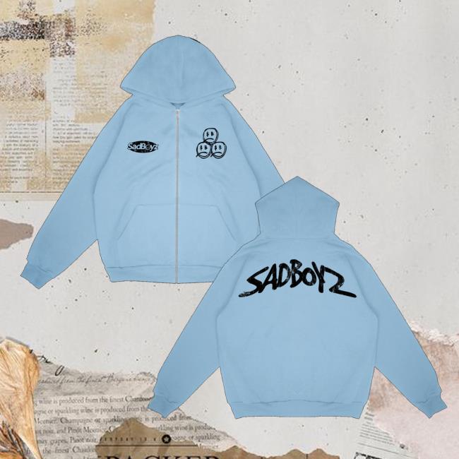 Sad Boyz Merch Store Sad Boyz Baby Blue Zip Up Sad Boyz Merch Store Sad Boyz Baby Blue Zip Up