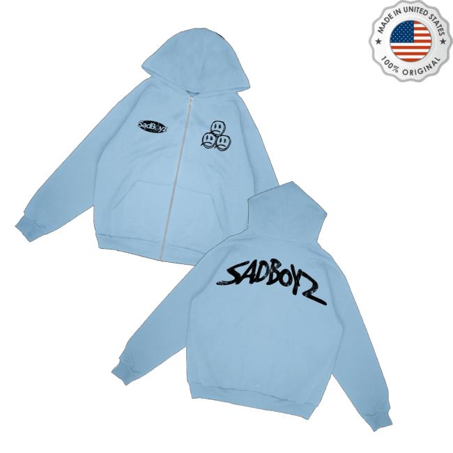 Sad Boyz Merch Store Sad Boyz Baby Blue Zip Up Sad Boyz Merch Store Sad Boyz Baby Blue Zip Up