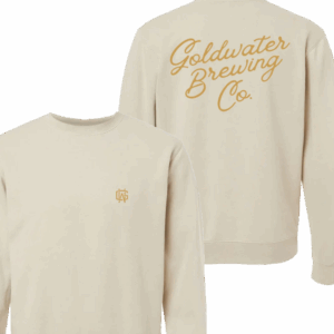 Goldwater Brewing Store Merch Crew Neck Cursive Logo Sweater
