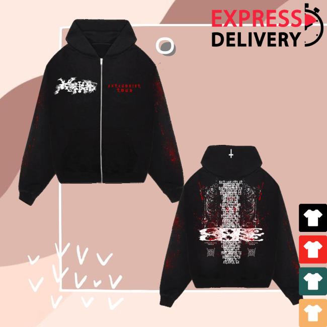 Antagonist Merch Store Xtagonist Tour Zip Hoodie Antagonist Merch Store Xtagonist Tour Zip Hoodie