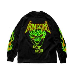 Playboi Carti Antagonist 2.0 Tour Merch Store Hxg Green Flames Long Sleeve