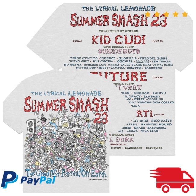 Summer Smash Store Merch Summer Smash 2023 Line Up Grey Shirt Summer Smash Store Merch Summer Smash 2023 Line Up Grey Shirt