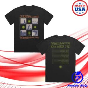 Of Monsters And Men Official Merch Store Black 2025 Tour T-Shirt
