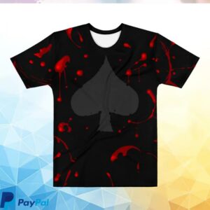 Homestuck Merch Store Blood Spades Aop Cotton T-Shirt