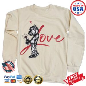Englewood Branded Store Merch Cream Love Crew Neck