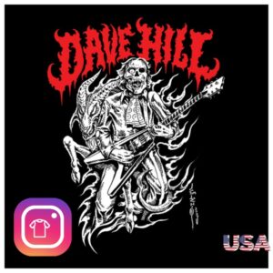 Dave Hill Store Merch Dave Hill Skullface Tee By Artist Tim Lehi
