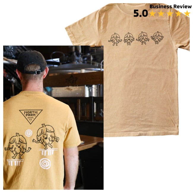Northpark Beer Co Store Merch Yellow Buddies Vintage Wash Tshirt