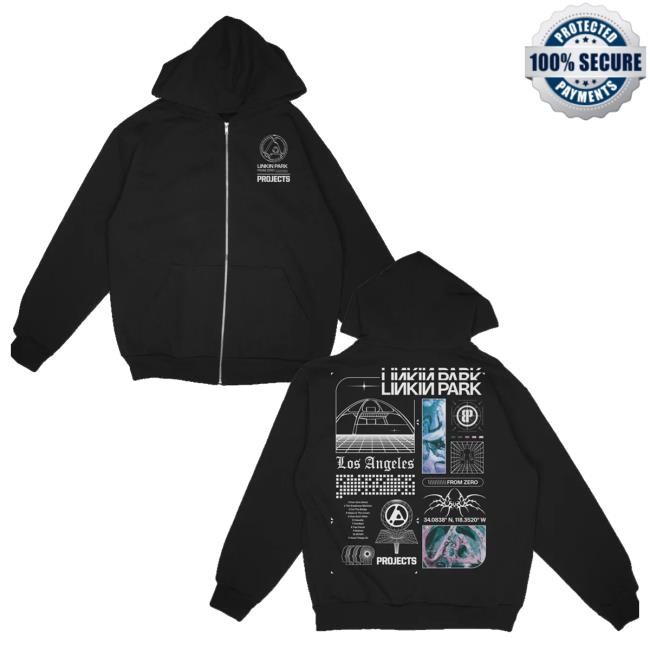 Linkin Park Merch Store Brooklyn Projects La Black Zip Hoodie Linkin Park Merch Store Brooklyn Projects La Black Zip Hoodie