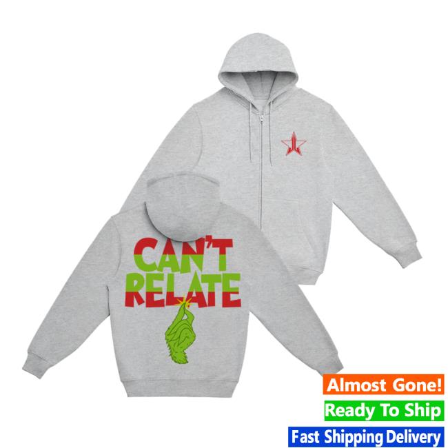 Jeffree Star Cosmetics Merch Store Can’t Relate Holiday Zip-Up Hoodie Jeffree Star Cosmetics Merch Store Can’t Relate Holiday Zip-Up Hoodie