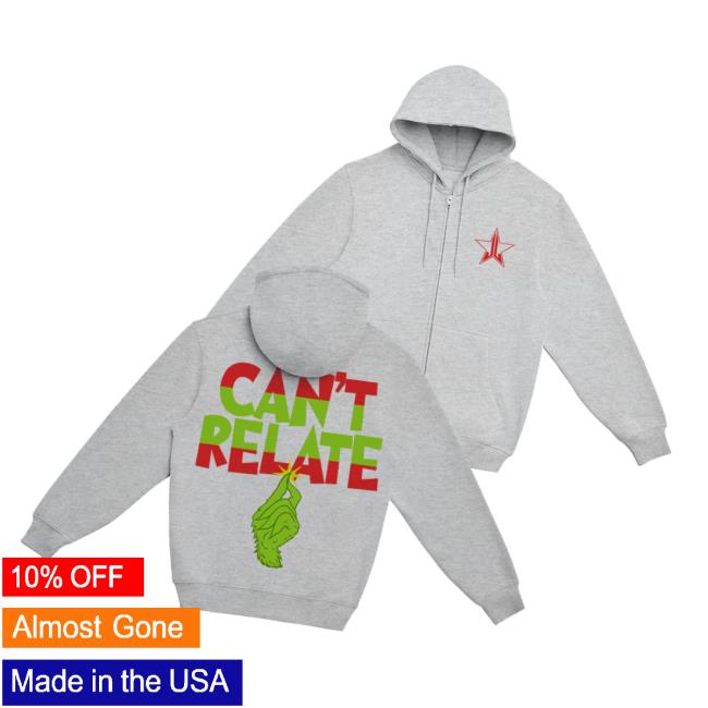 Jeffree Star Cosmetics Merch Store Can’t Relate Holiday Zip-Up Hoodie Jeffree Star Cosmetics Merch Store Can’t Relate Holiday Zip-Up Hoodie