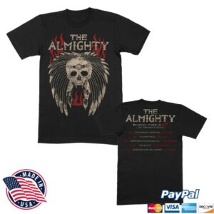The Almighty Store Merch Blood Fire Five Tour A Black T-Shirt