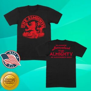 The Almighty Store Merch Barrowland 2025 Black T-Shirt