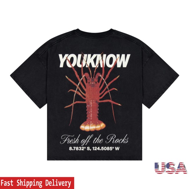 Youknow Clothing Store Merch Fresh Off The Rocks Black Tee Youknow Clothing Store Merch Fresh Off The Rocks Black Tee